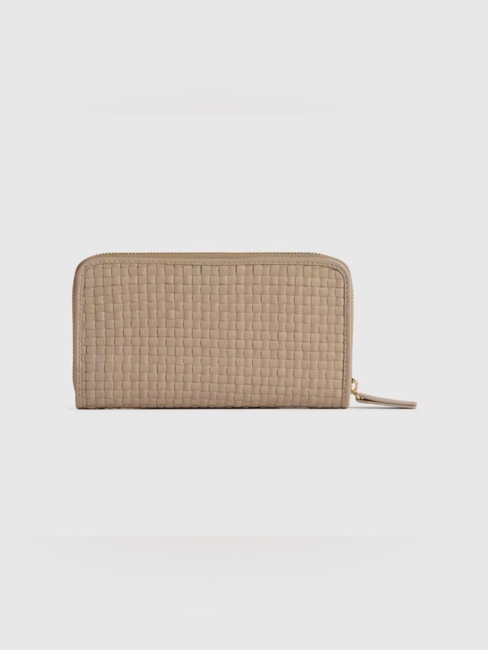 Quince Handwoven Italian Leather Continental Long Zip Wallet (NWT - Taupe)